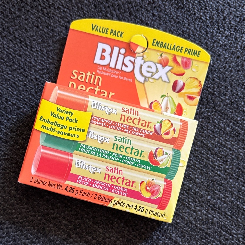 Satin Nectar Lip Moisturizer Variety Pack 3 flavours